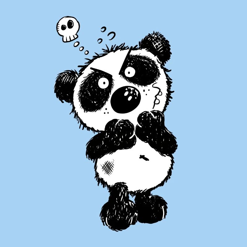 Grummeliger Panda