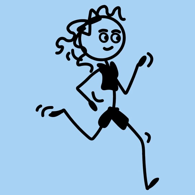 Läuferin Mädchen oder Frau