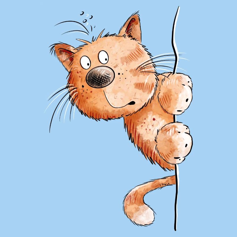 Rote Katze I Katzenfreunde Geschenk