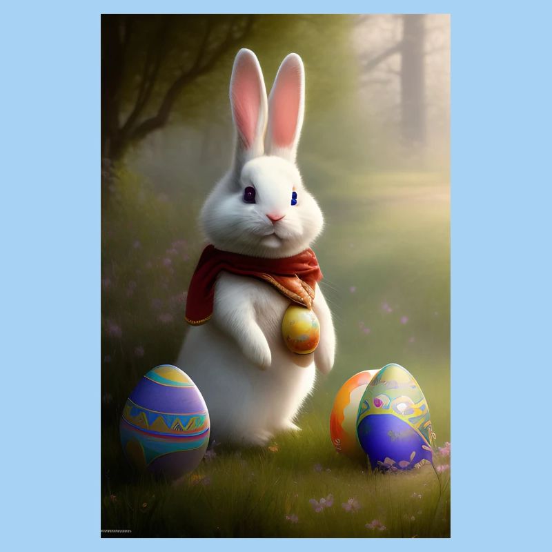 Easter Bunny with Easter Eggs