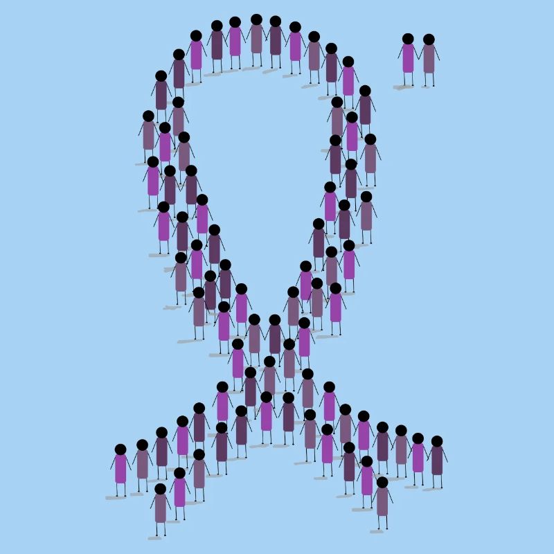 Crowd Purple Epilepsy Bow Togetherness