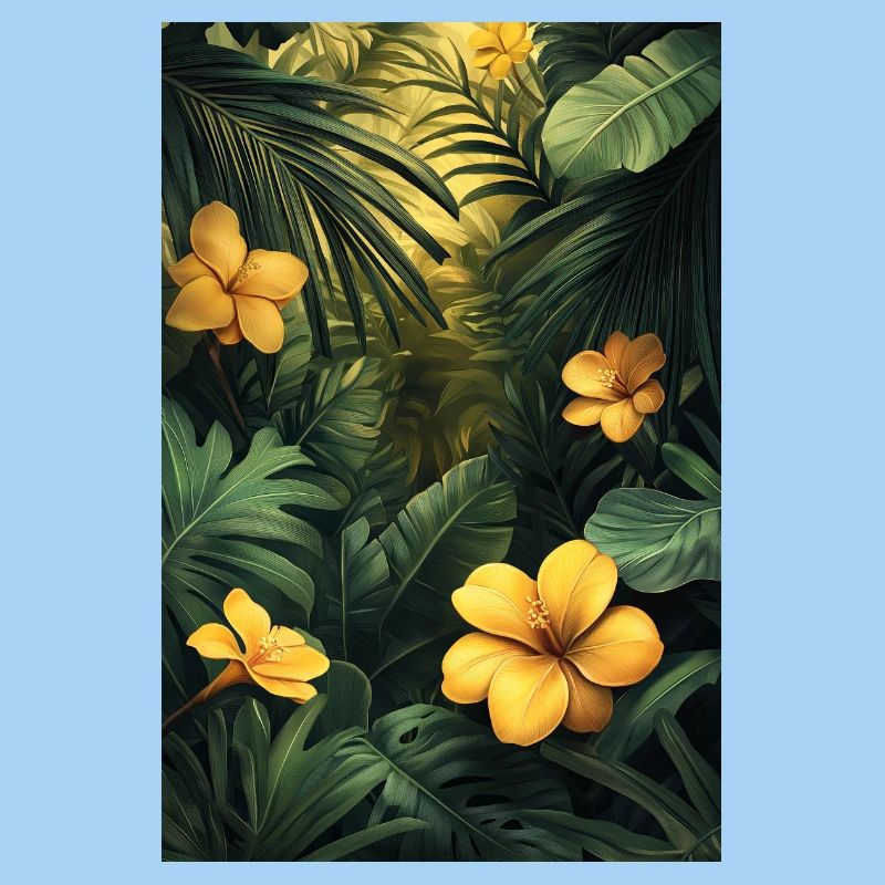 Fleurs tropicales dans la forêt feuillue