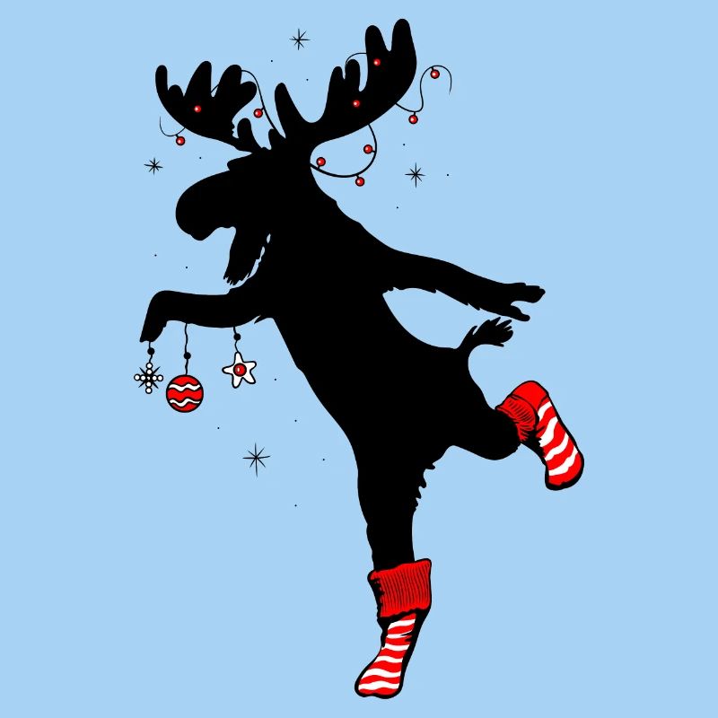 Moose with Antlers Funny Xmas Tree Replacement