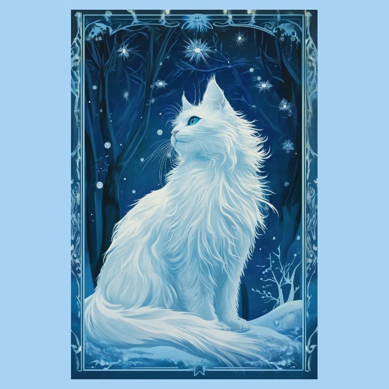 Cloudtail Cloud Tail Mucha Chat blanc des années 1920