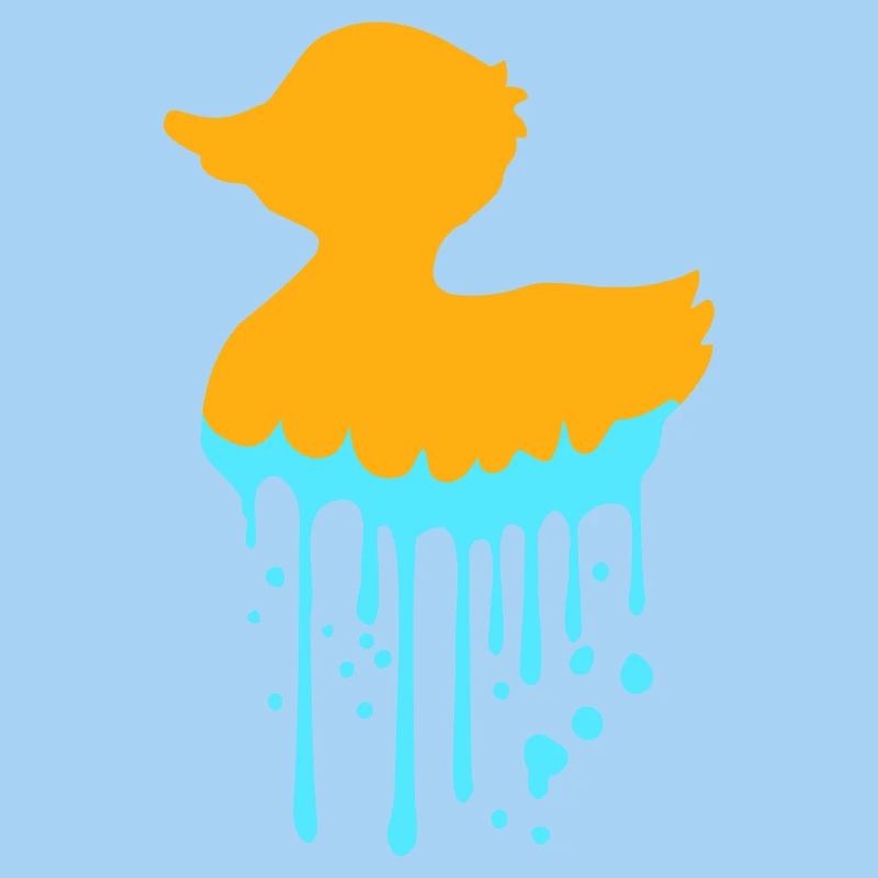 Rubber Duck Rubber Duck Water Drop Graffiti Fun