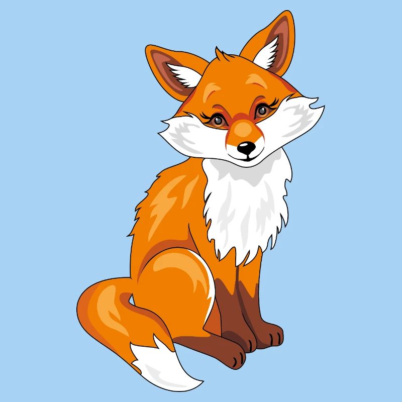 Assis mignon renard timide