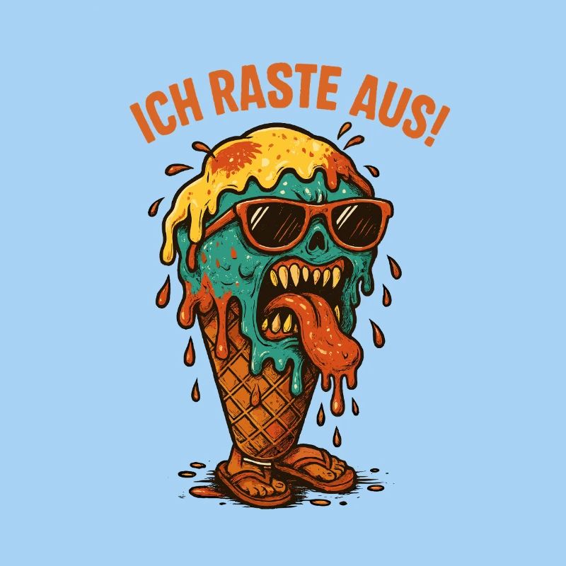 Schmelzendes Eisgesicht