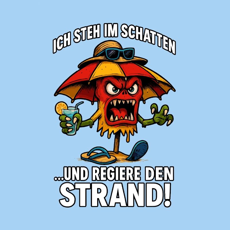 Schattenheld am Strand