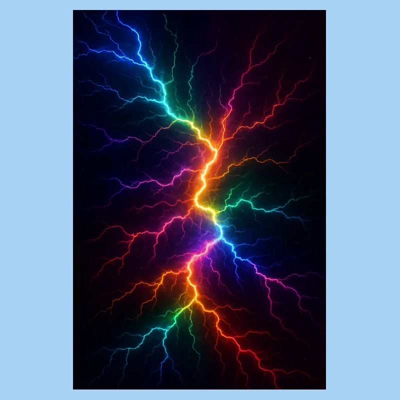 Rainbow Lightning Storm