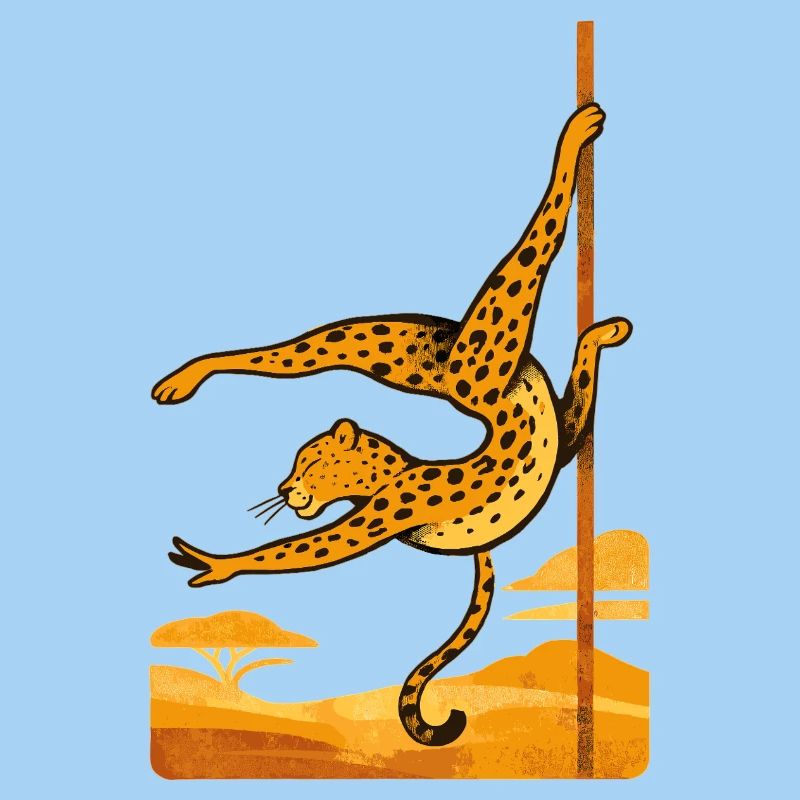 Pole Dance Leopardin Poledancerin Geschenk