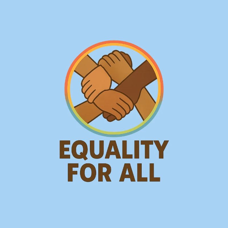 Unity Hands Circular Emblem Design