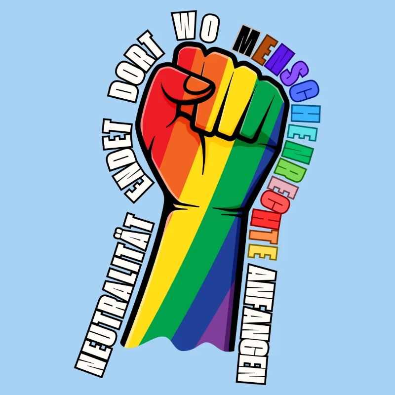 Statement-Sticker Menschenrechte