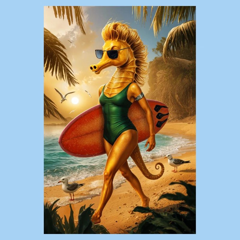 Surfeur Humanoïde Hippocampe