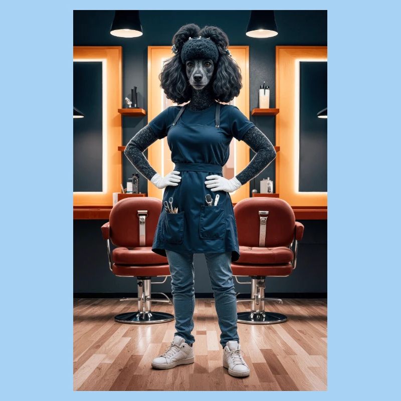 Coiffeur caniche humanoïde