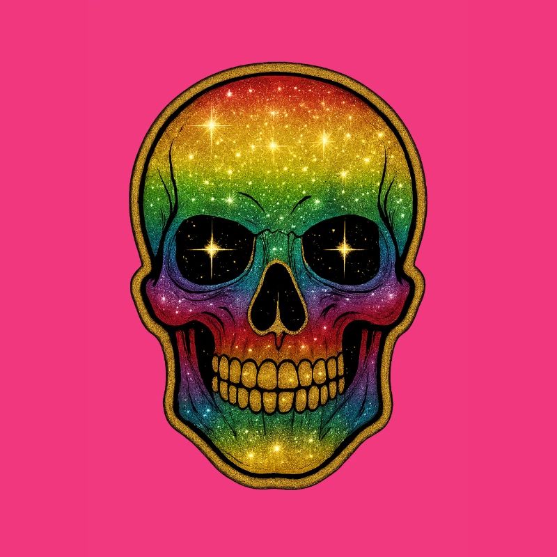 Galactic Rainbow Skull