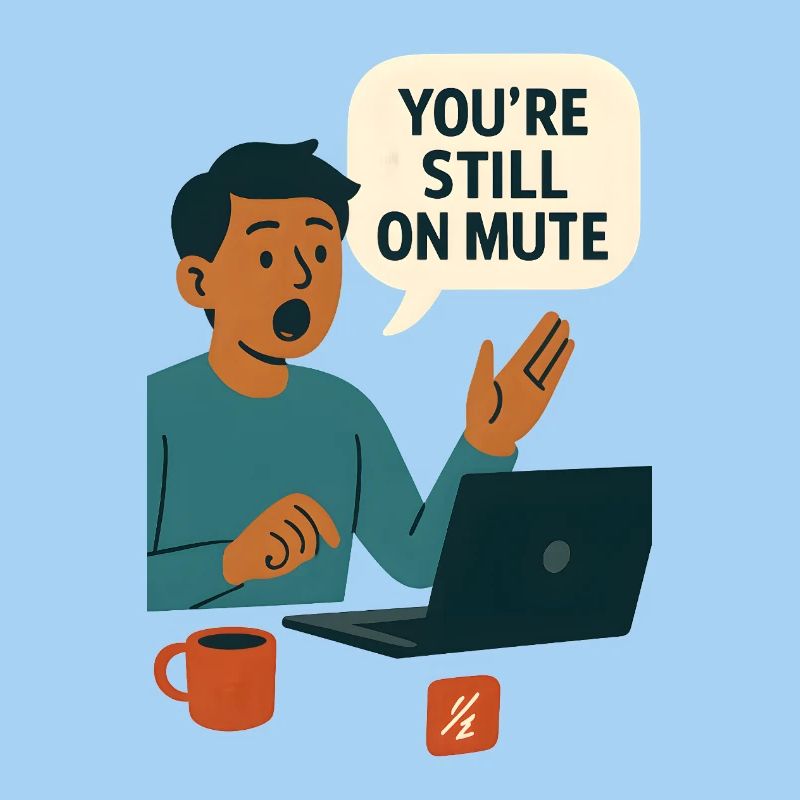 Mute Status Speech Bubble Graphic