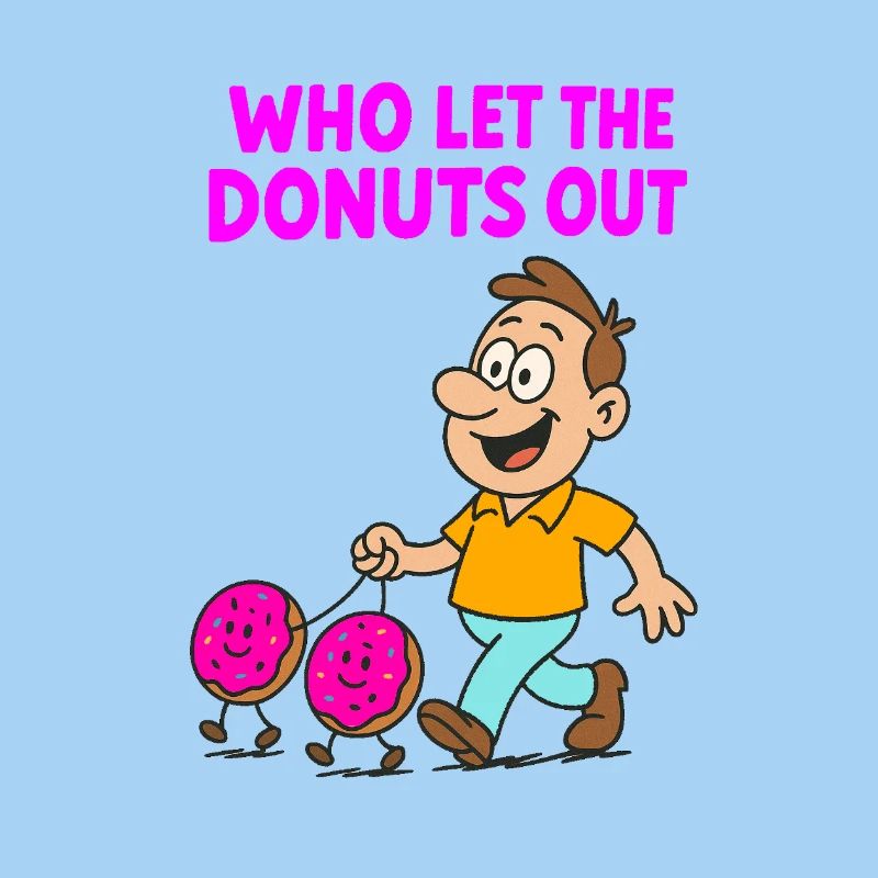 Humorous Donut Expression Design