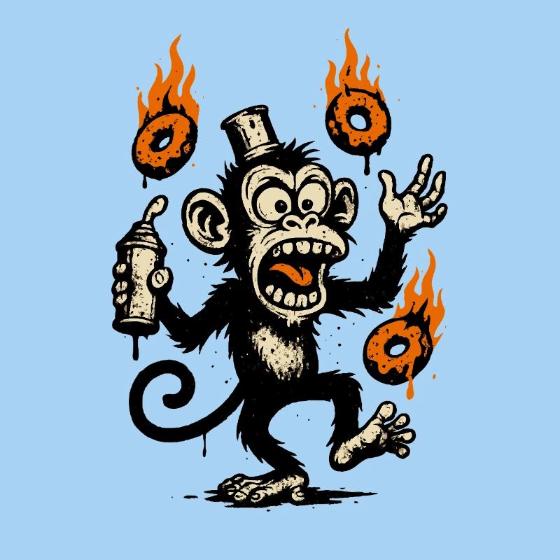 Fiery Monkey with Magic Talisman