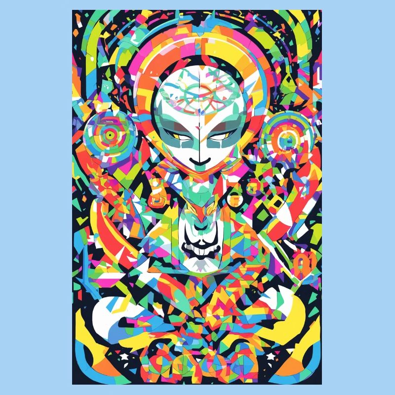 Psychedelisches Chakra & Katzenkunst