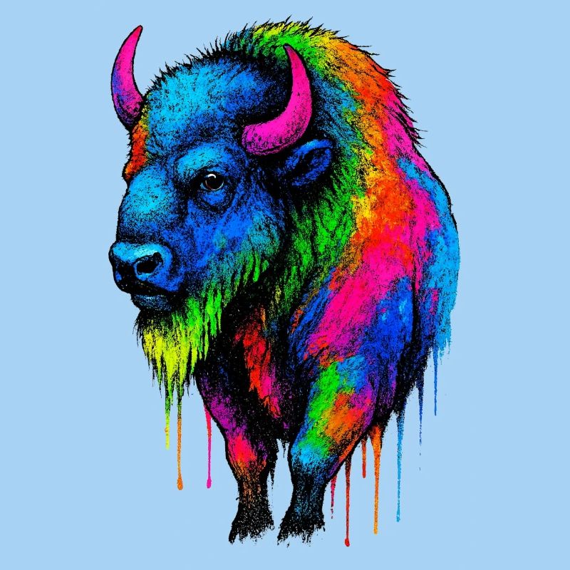 Bunter Bison Farbexplosion
