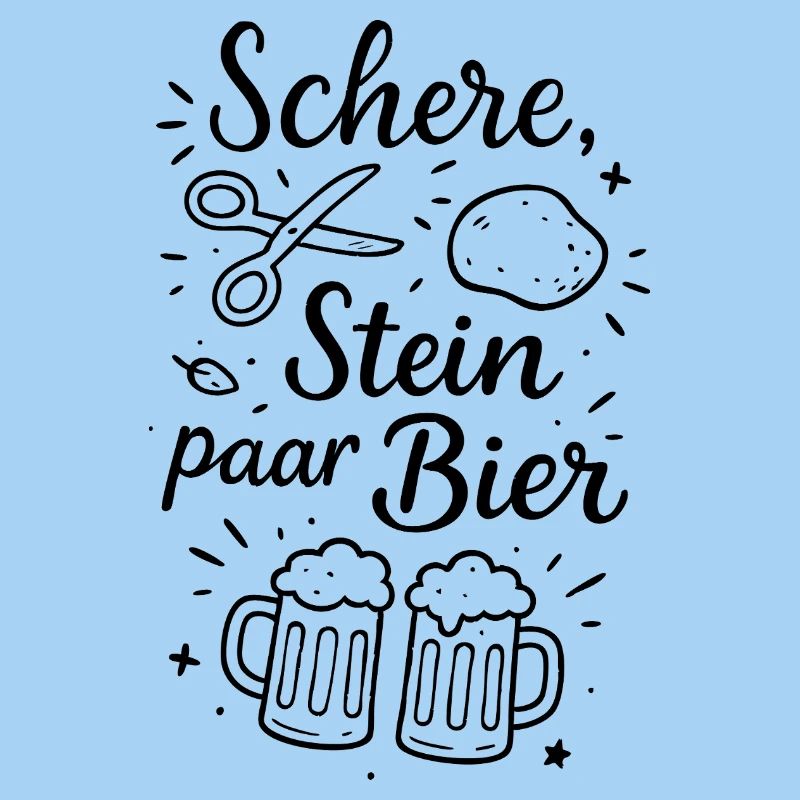 Schere Stein paar Bier – Lustiger Spruch Bierfan