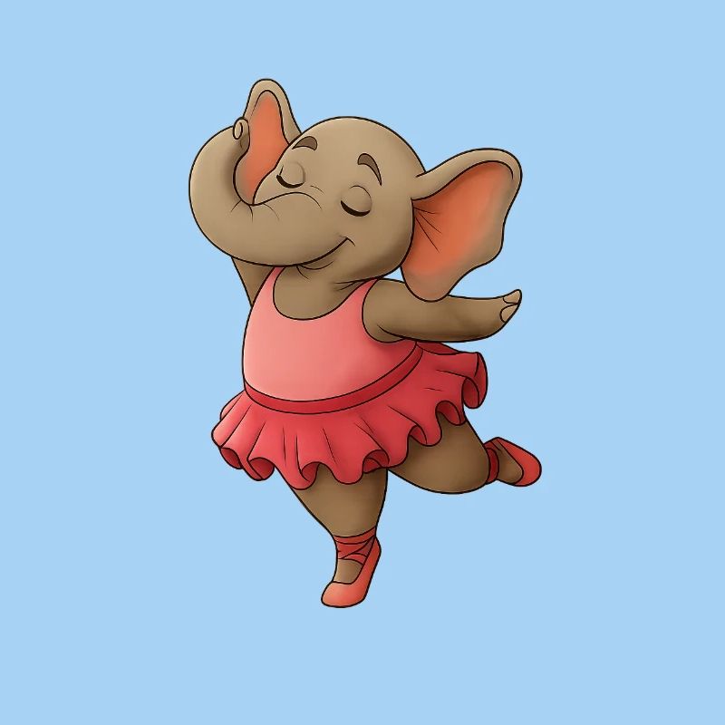 Dancing elephant in tutu