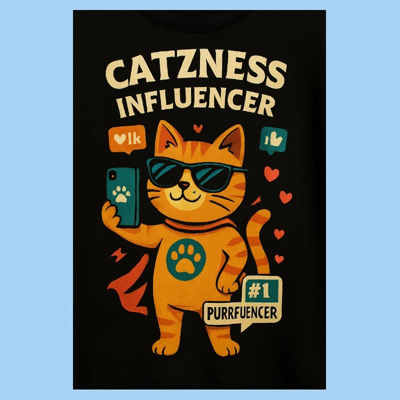 Chat influenceur avec lunettes de soleil