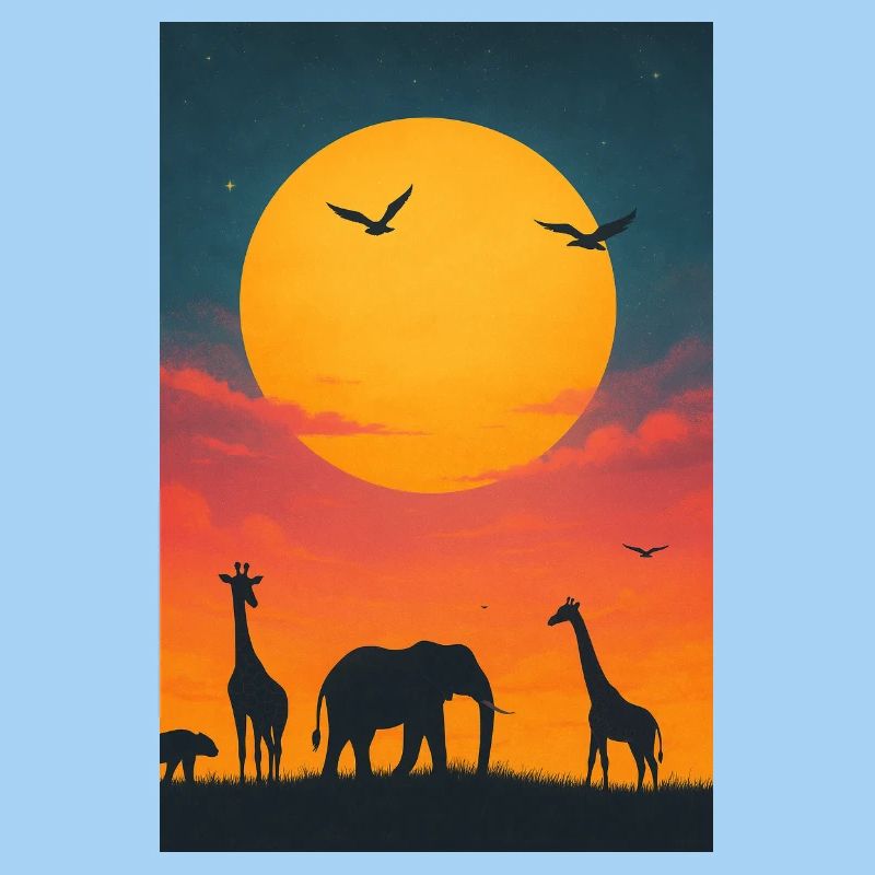 Savanes Coucher de soleil