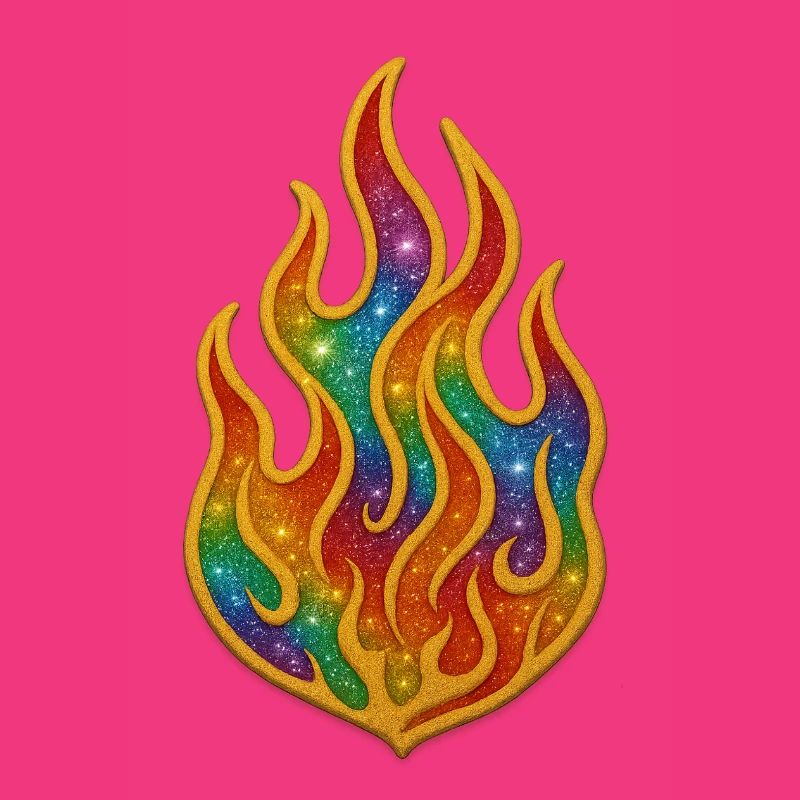 Regenbogenfeuer Patch