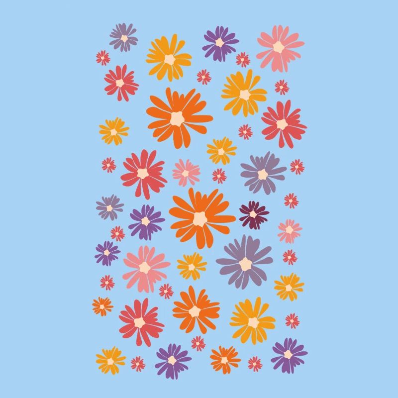 Buntes Blumenmeer - Gänseblümchen Daisy Margeriten