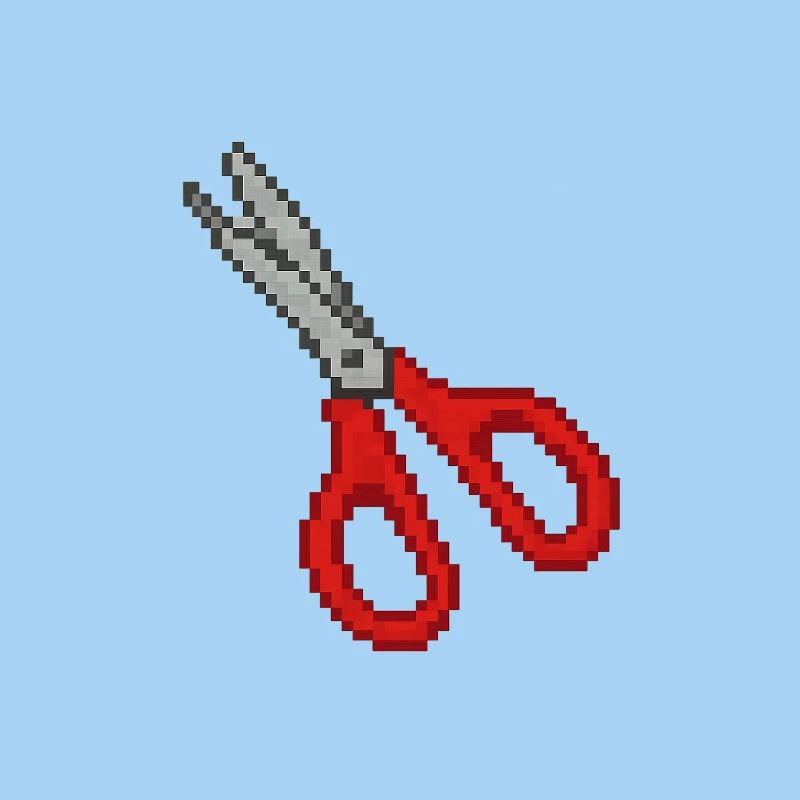 Scissors Retro Red