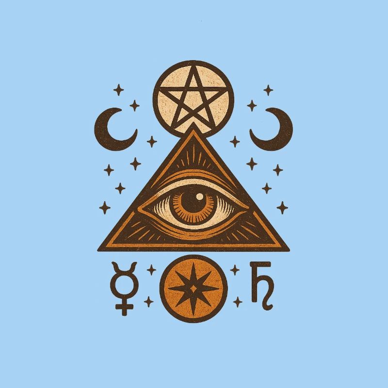 Amulette de l’œil dans le triangle de l’étoile