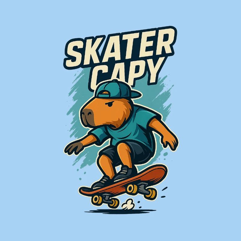 Skater Capy – Cool Capybara Skate