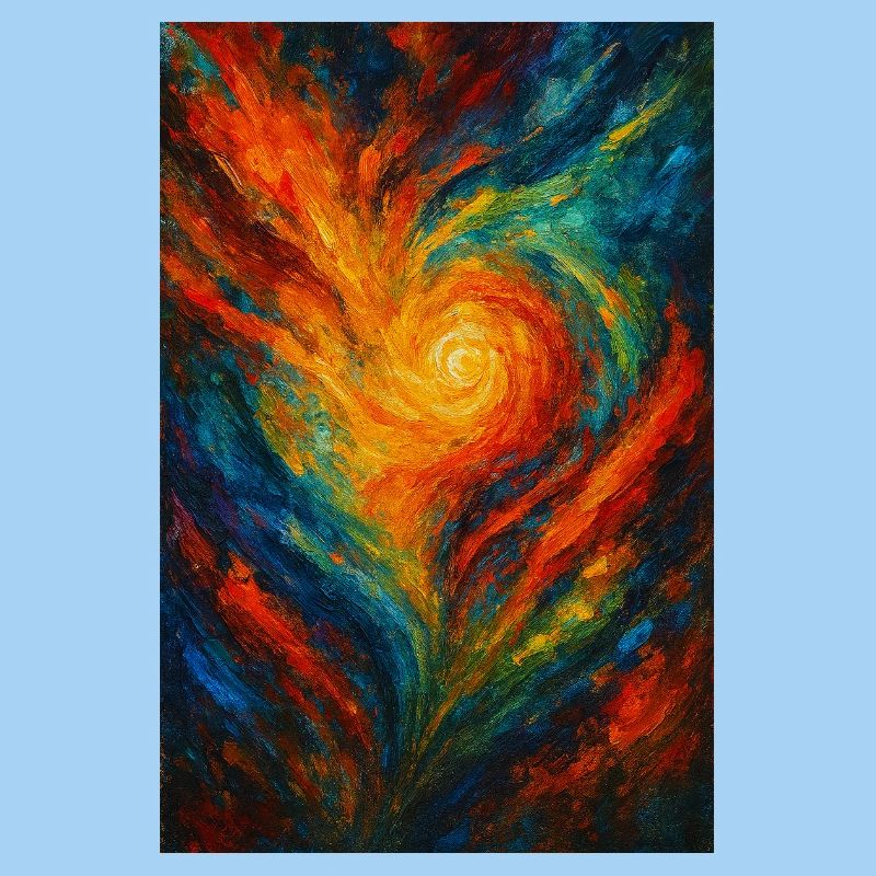 Chromatic Vortex Abstract Fire