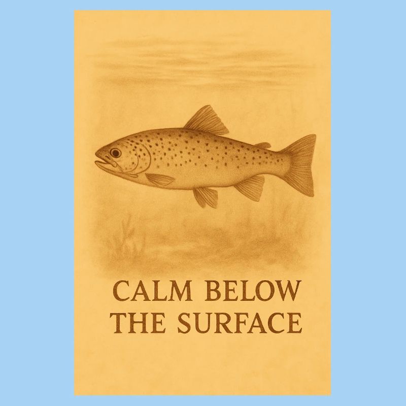 Ruhe unter der Oberfläche – Forellenabdruck