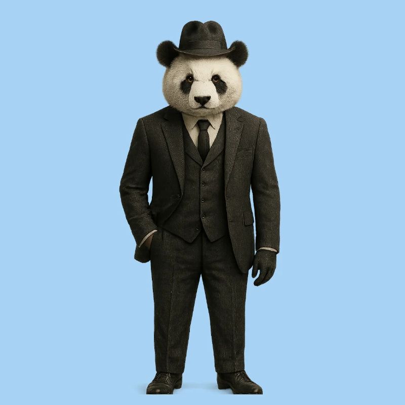 Panda in Elegant Costume