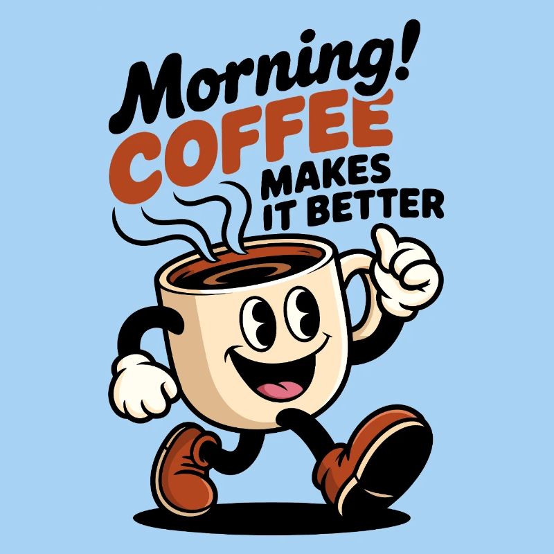 Kaffeeheld Becher Cartoon