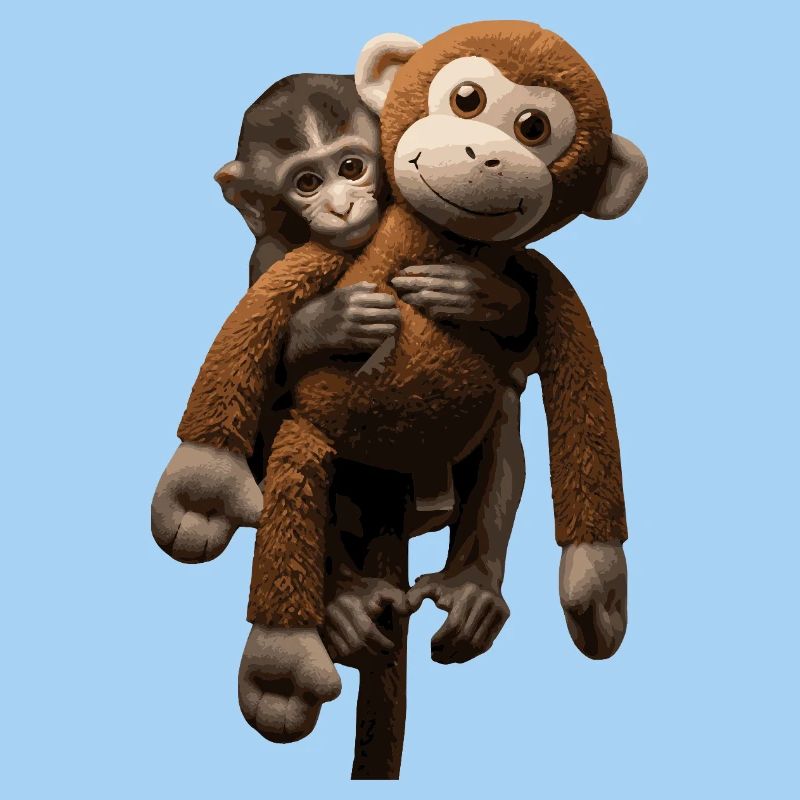 Punch the viral monkey with stuffed animal