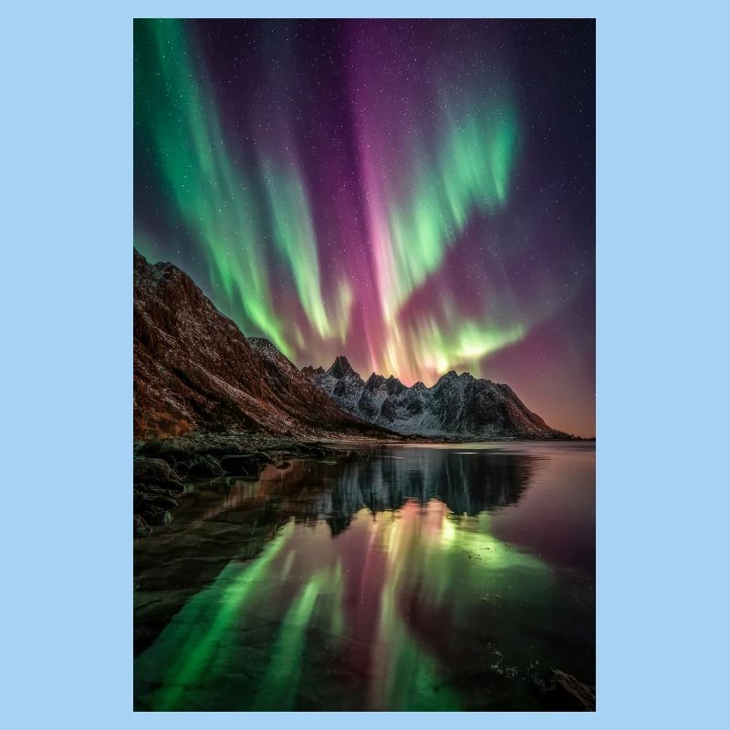 Aurora Peaks Reflections