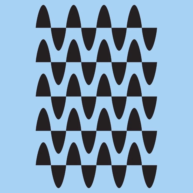 Midnight Wave Grid Pattern