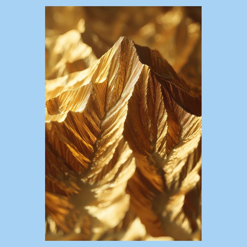 Golden Ridge Abstract Mountain