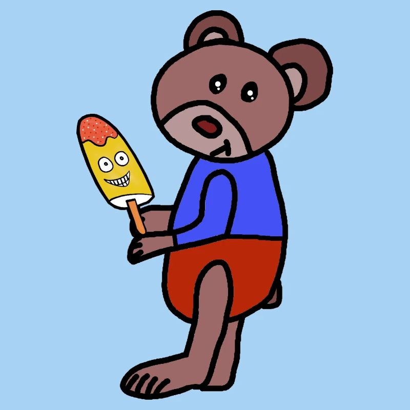 Bär Teddy  Eiskrem  Eis Kind