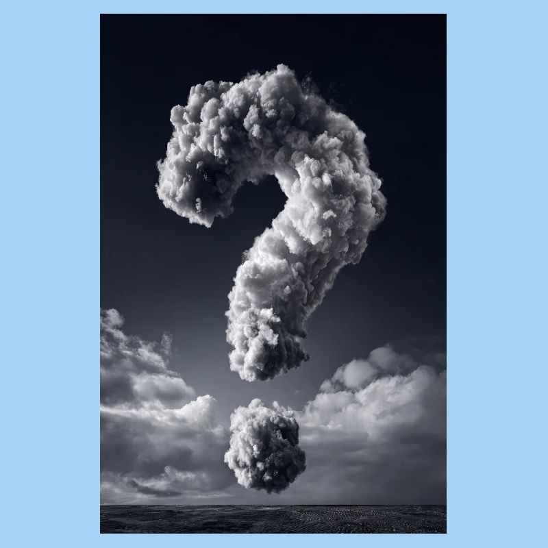Cloud Question Mark Monochrome