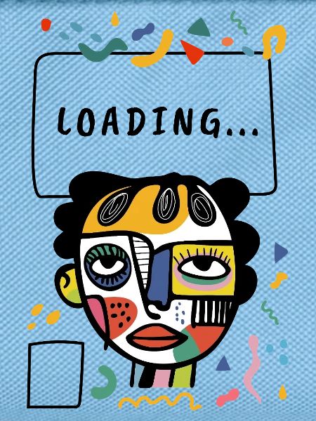 Laden von abstrakter Stimmungsillustration