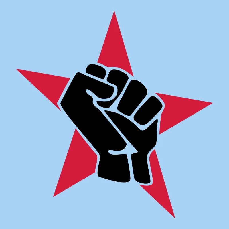 red star with fist