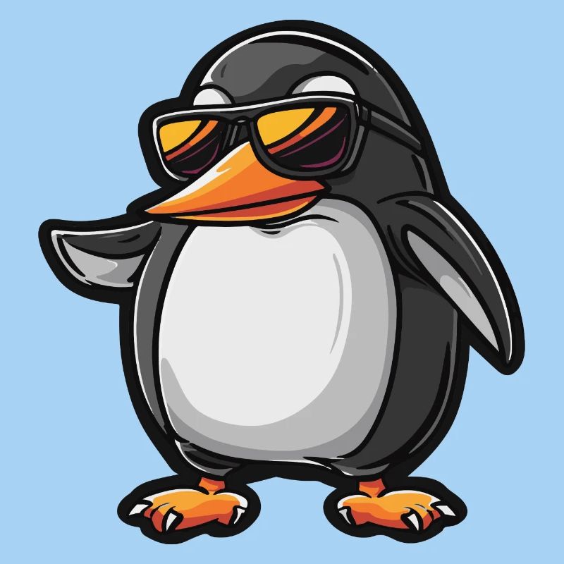 Pinguin Comic Cool