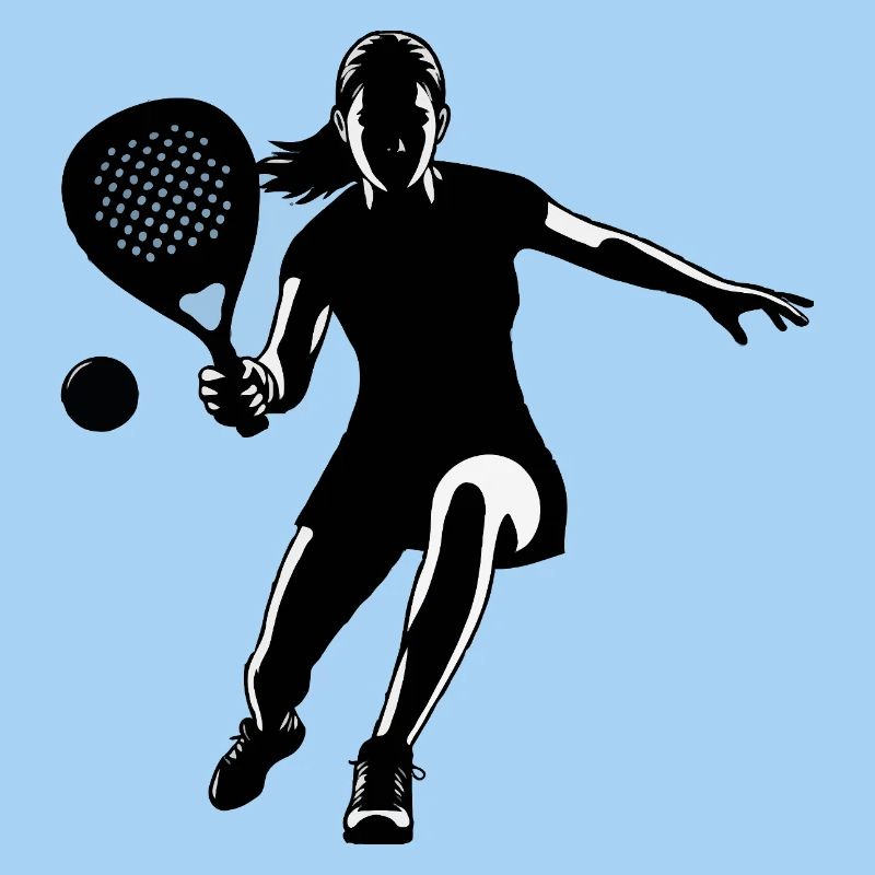Padel player front black