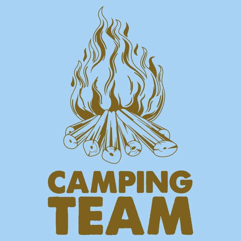 Feu de camp de l’équipe de camping