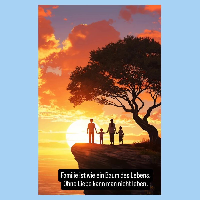 Family Tree Sunset Design