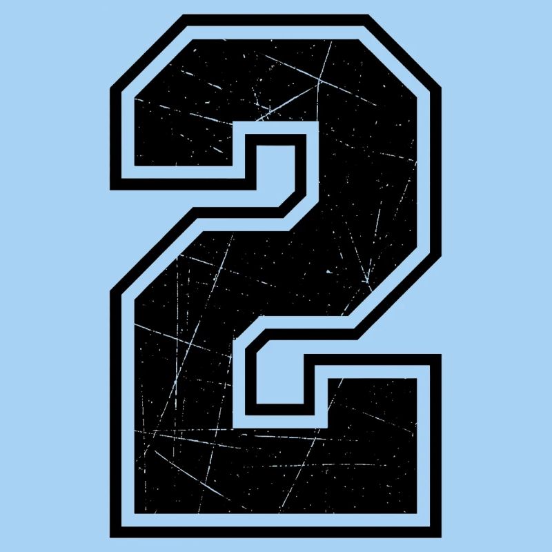 Number Two Outline Scratch Texture
